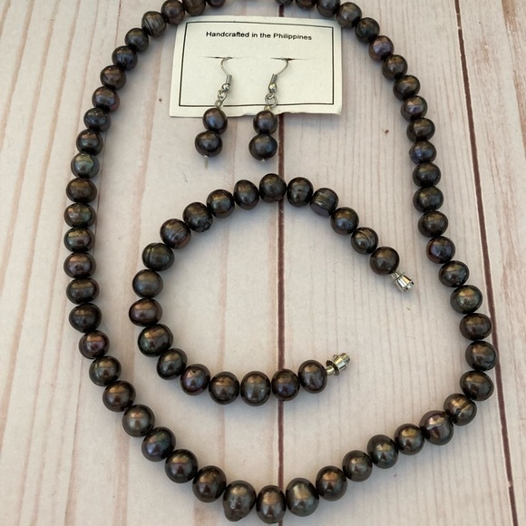 Freshwater Pearls Set Gray - Picture 4 of 4